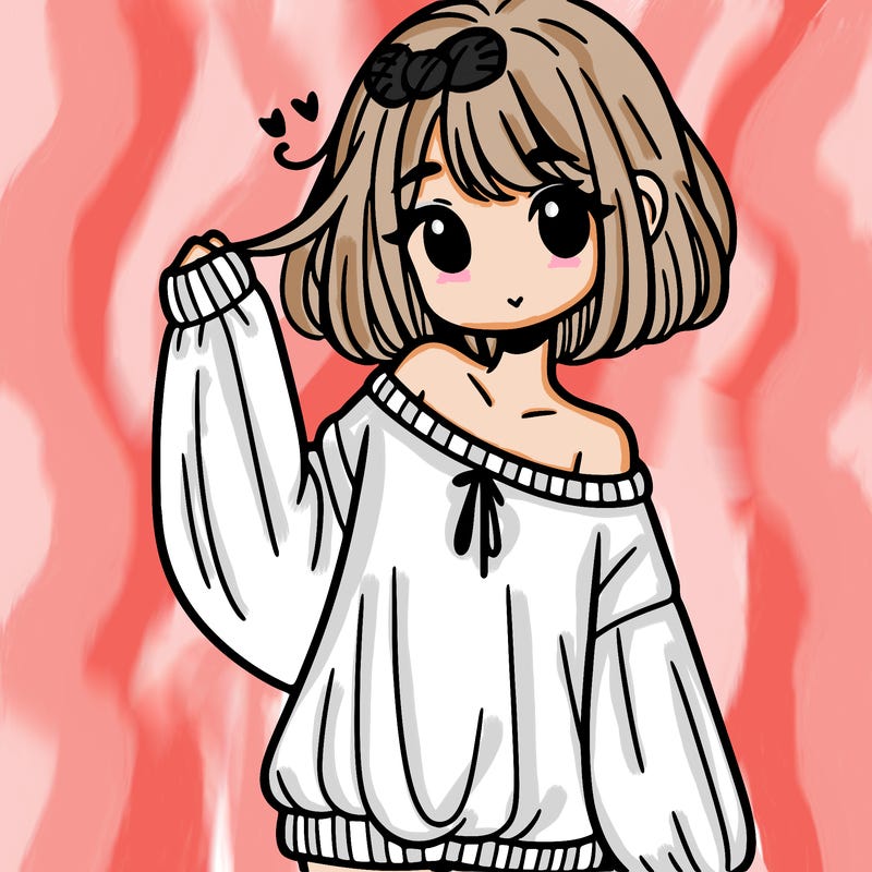 girl in baggy sweater hanging off her shoulder