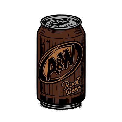 realistic a&w root beer can