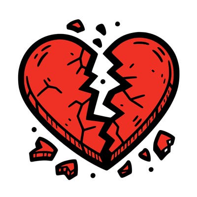 broken to pieces heart