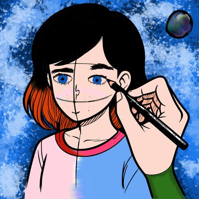 drawing a realistic person