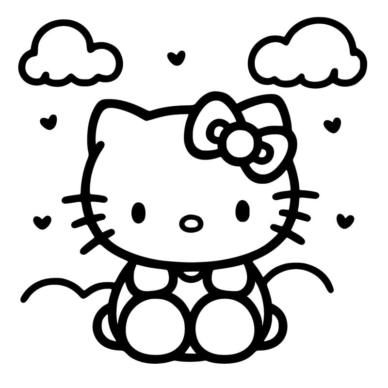 hello kitty with a pastel background