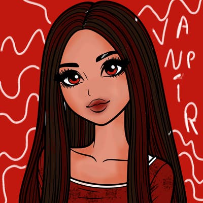 realistic girl with straight and long hair