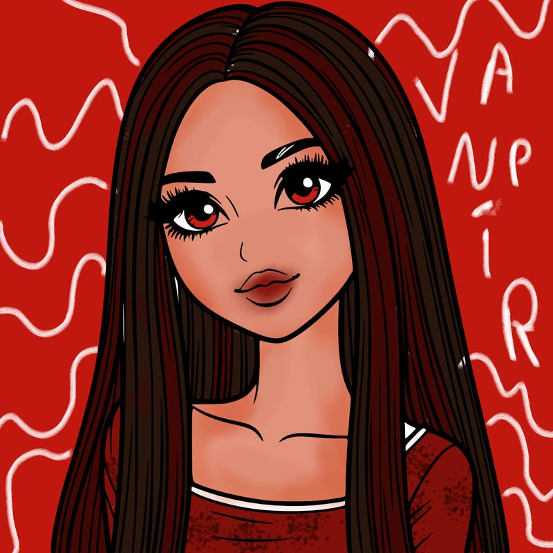 realistic girl with straight and long hair