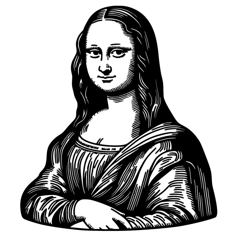 the realistic art piece, the mona lisa