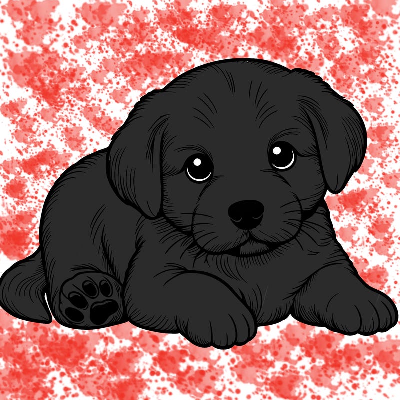 a cute realistic puppy