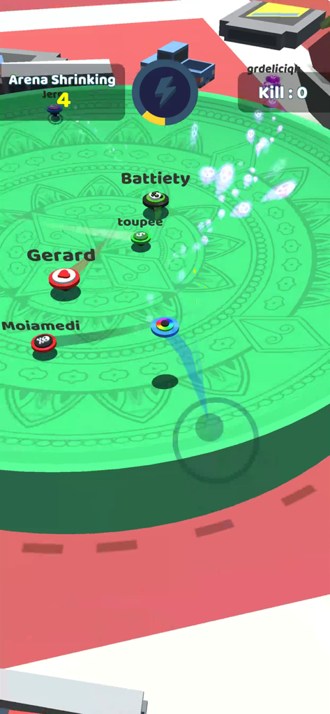 Battaglia multigiocatore di fidget spinner nell'arena di Spinner.io