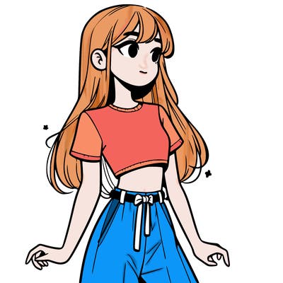 girl in a cute crop top