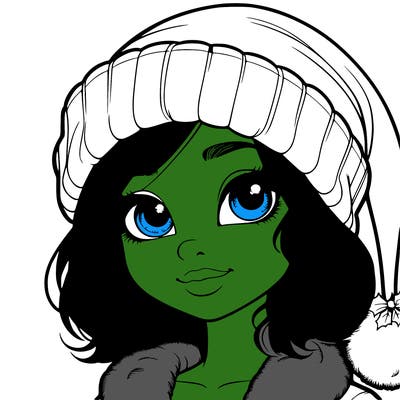 realistic christmas girl