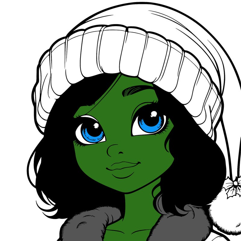 realistic christmas girl