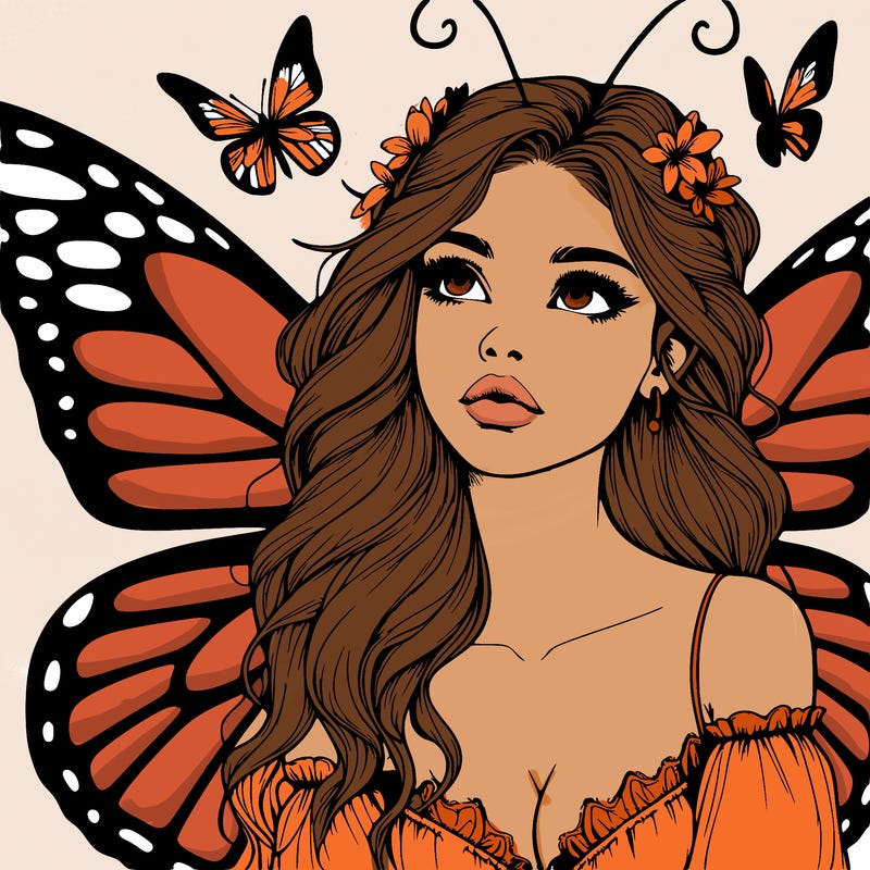 butterfly fairy realistic girl