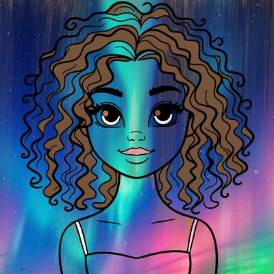 woman with curly hair