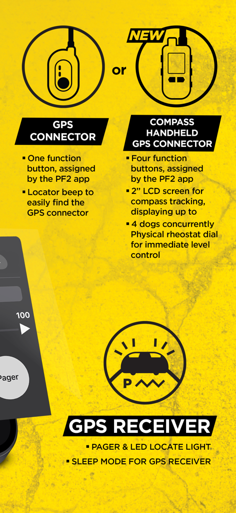 Comparison of Dogtra PATHFINDER2 GPS connectors and receiver features