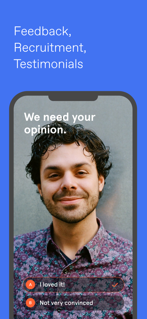 VideoAsk (by Typeform) - VideoAsk interface showing a video feedback request with interactive poll options