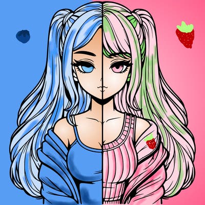 realistic girl split