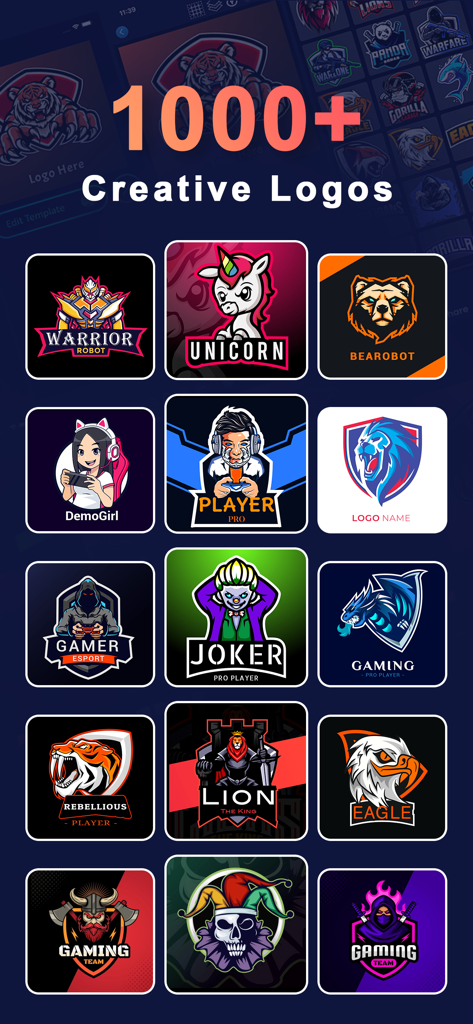Eine Sammlung von Maskottchen-Logo-Vorlagen für Gaming- und Esports-Teams.