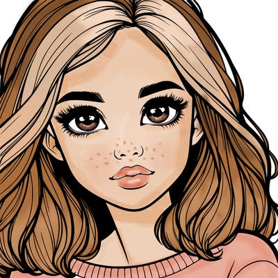 realistic girl whith cute eyes