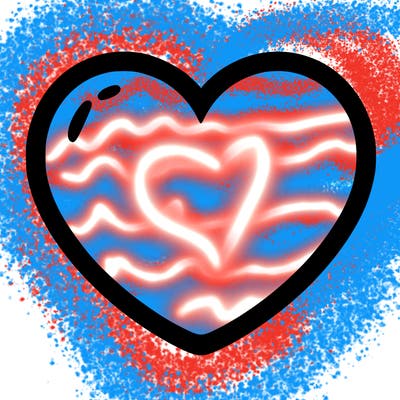 a blank heart