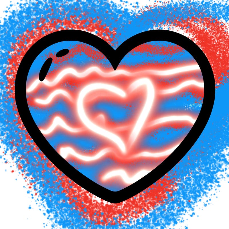 a blank heart