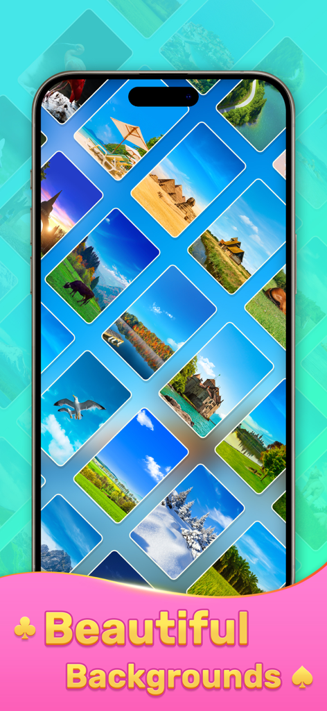 Solitaire Klondike! - A collection of scenic nature and animal backgrounds available in the Solitaire Klondike card game