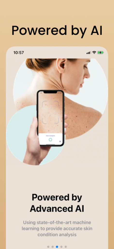 Skin Care Scanner: SkinCare - Smartphone scanning skin using AI for condition analysis