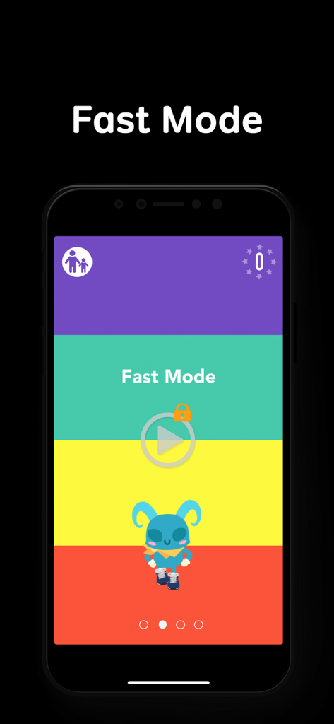 MarcoPolo Recall - Fast Mode screen of MarcoPolo Recall memory game for children featuring a colorful interface and character