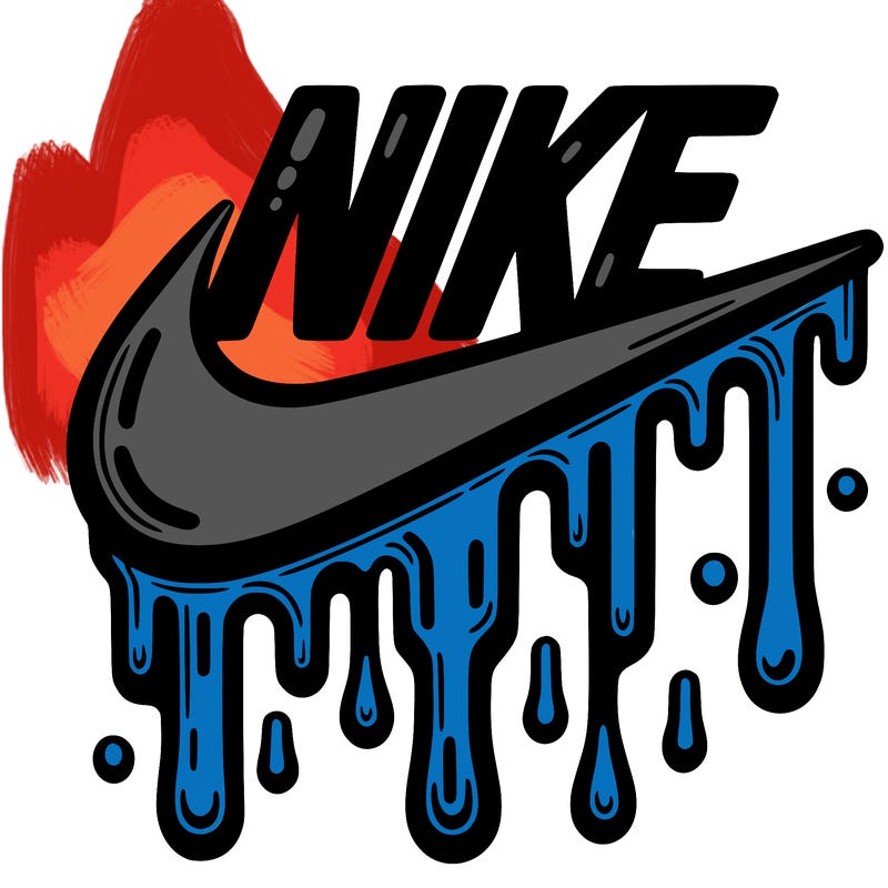 dripping nike logo