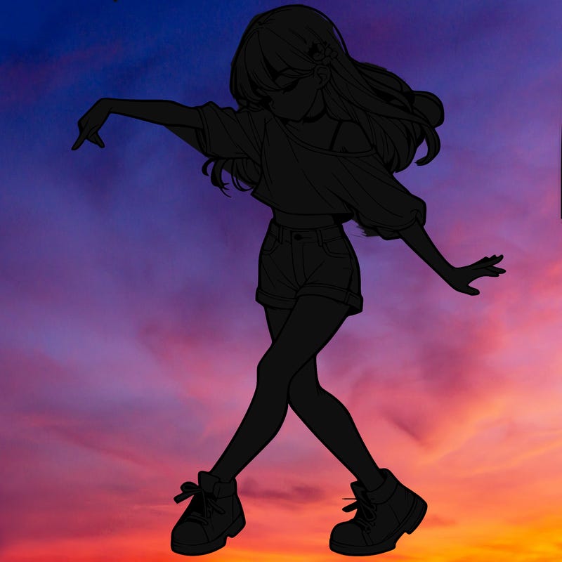 realistic girl danceing