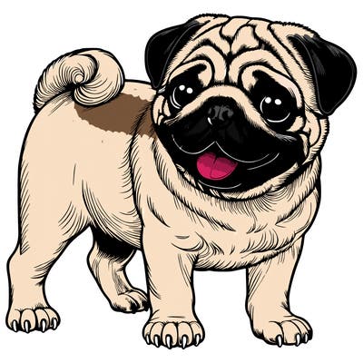 realistic pug