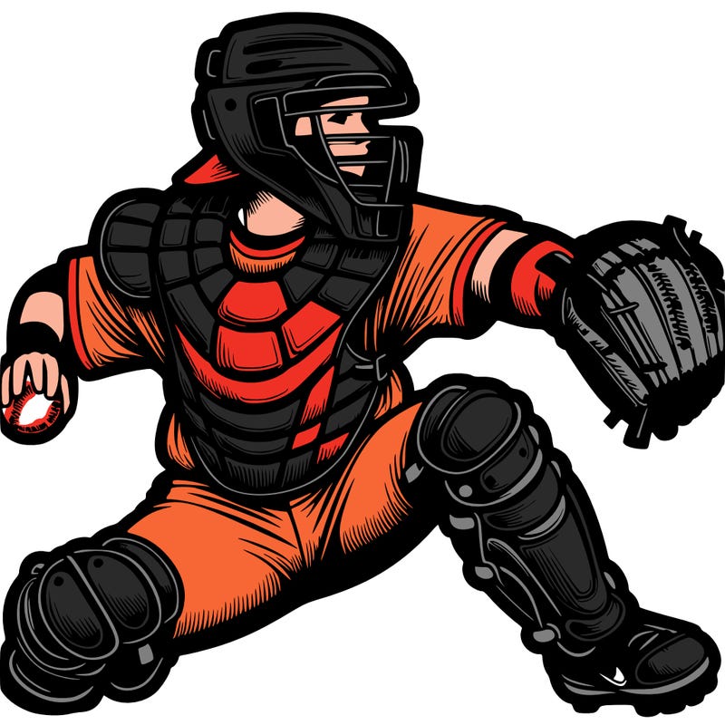 softballl catcher realistic