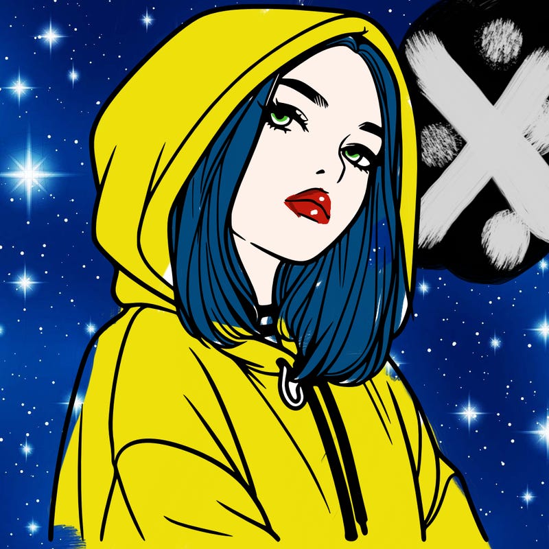 a realistic girl in a hoodie