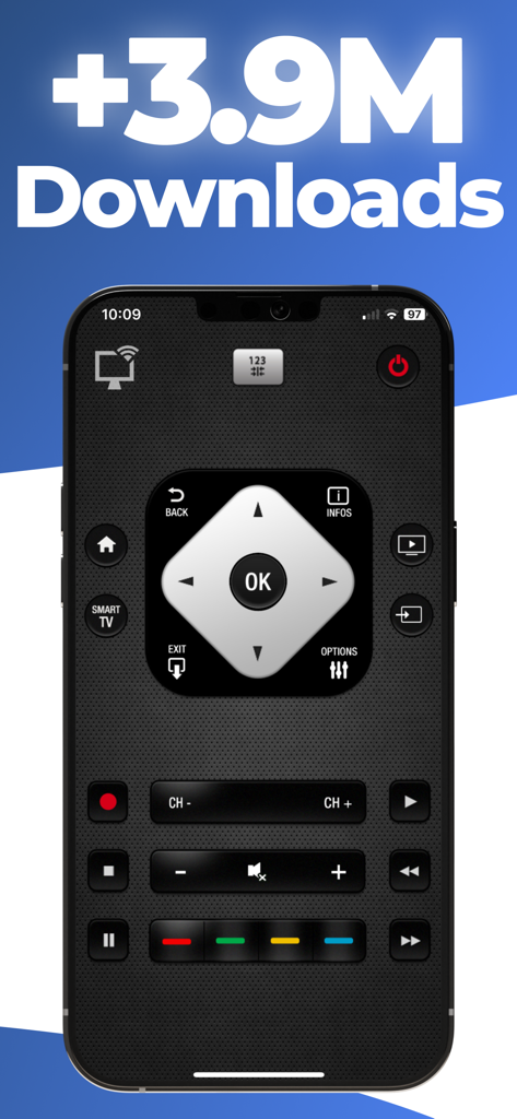 Phil : tv remote - Interfaz de la aplicación de control remoto Phil TV para televisores inteligentes Philips