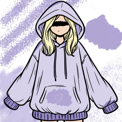 girl in oversized hoodie