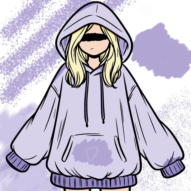 girl in oversized hoodie