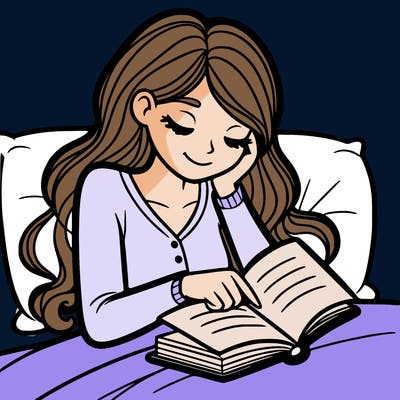 woman reading a book