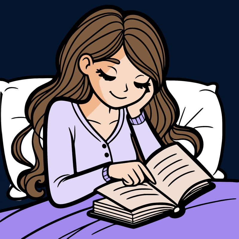 woman reading a book