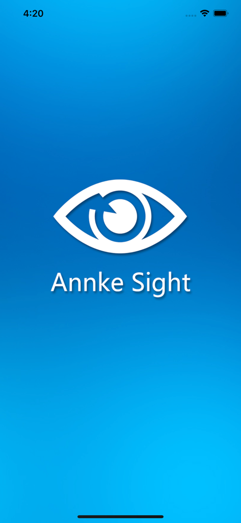 Annke Sight - Annke Sight app splash screen with a white eye logo on a blue gradient background