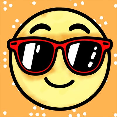 emoji with sunglasses