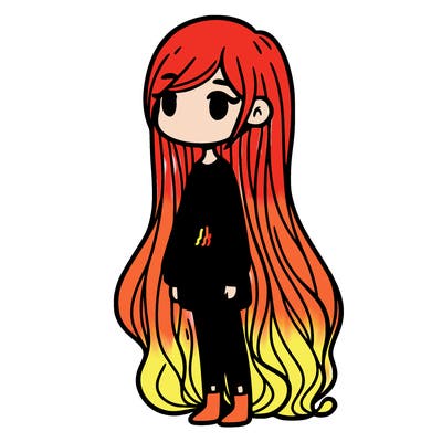 girl with long hair
