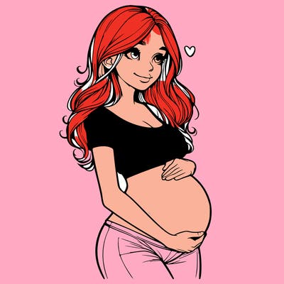 realistic pregnant girl