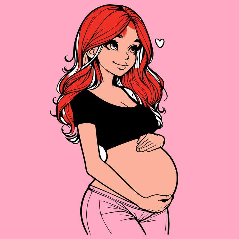 realistic pregnant girl