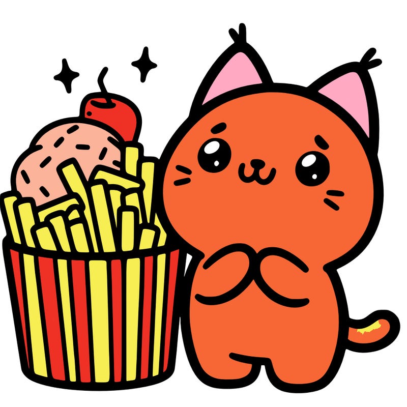 cute food cat