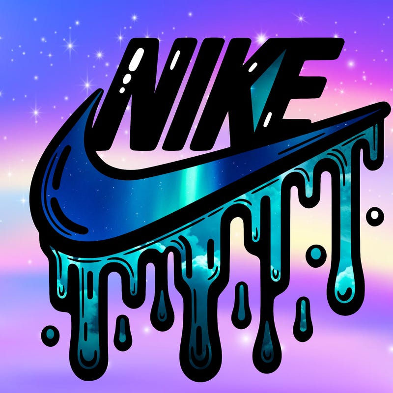 dripping nike logo