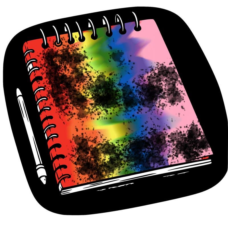 a blank sketch pad