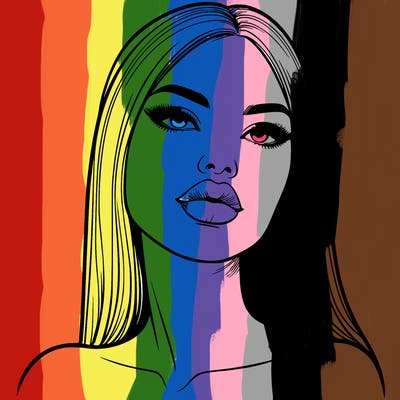 realistic woman with full lips