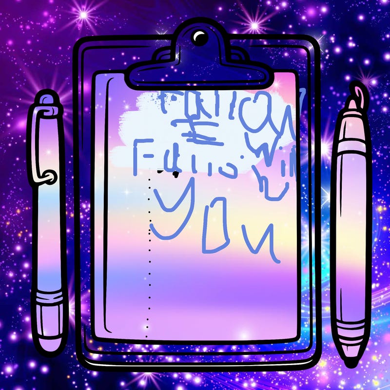 blank clip board with pen