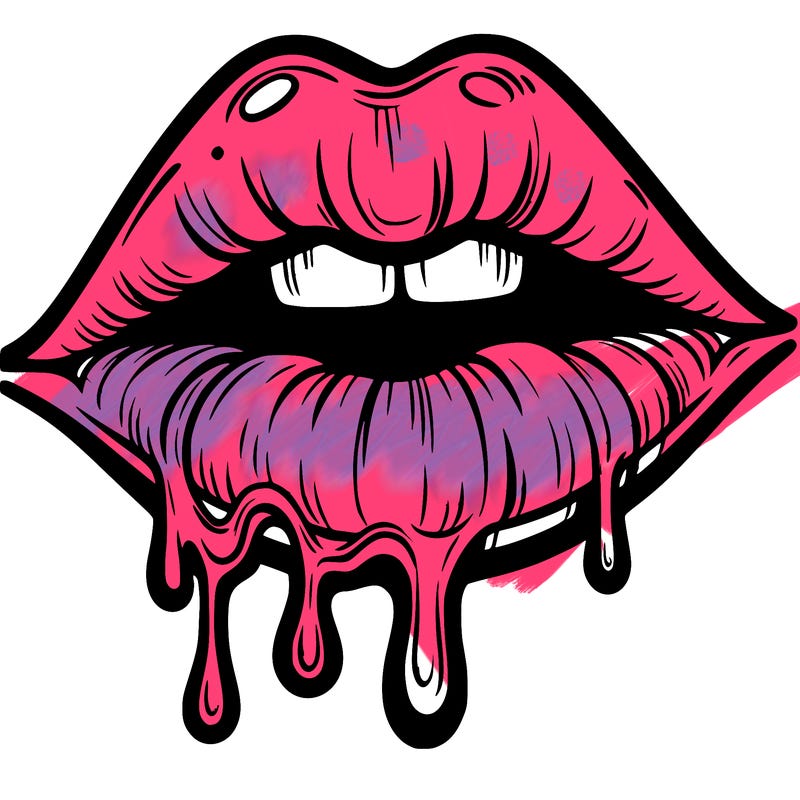 lips that look realistic and drip
