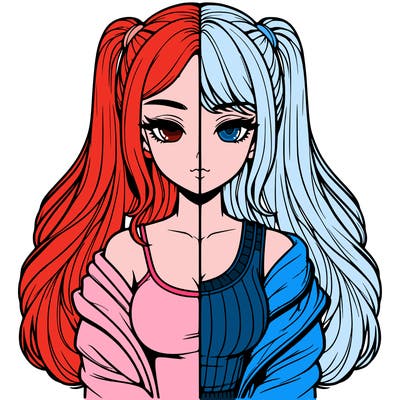 realistic girl split