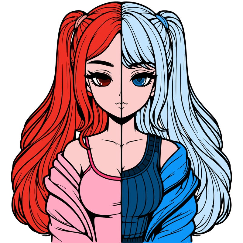 realistic girl split