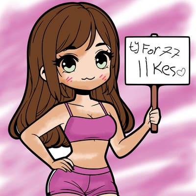 girl in a cute crop top holding a blank sign