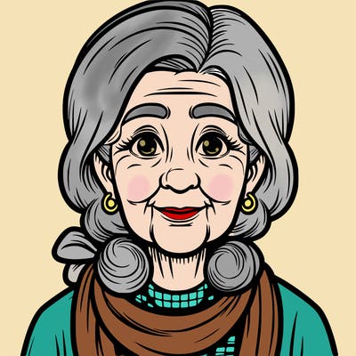 realistic old ladey